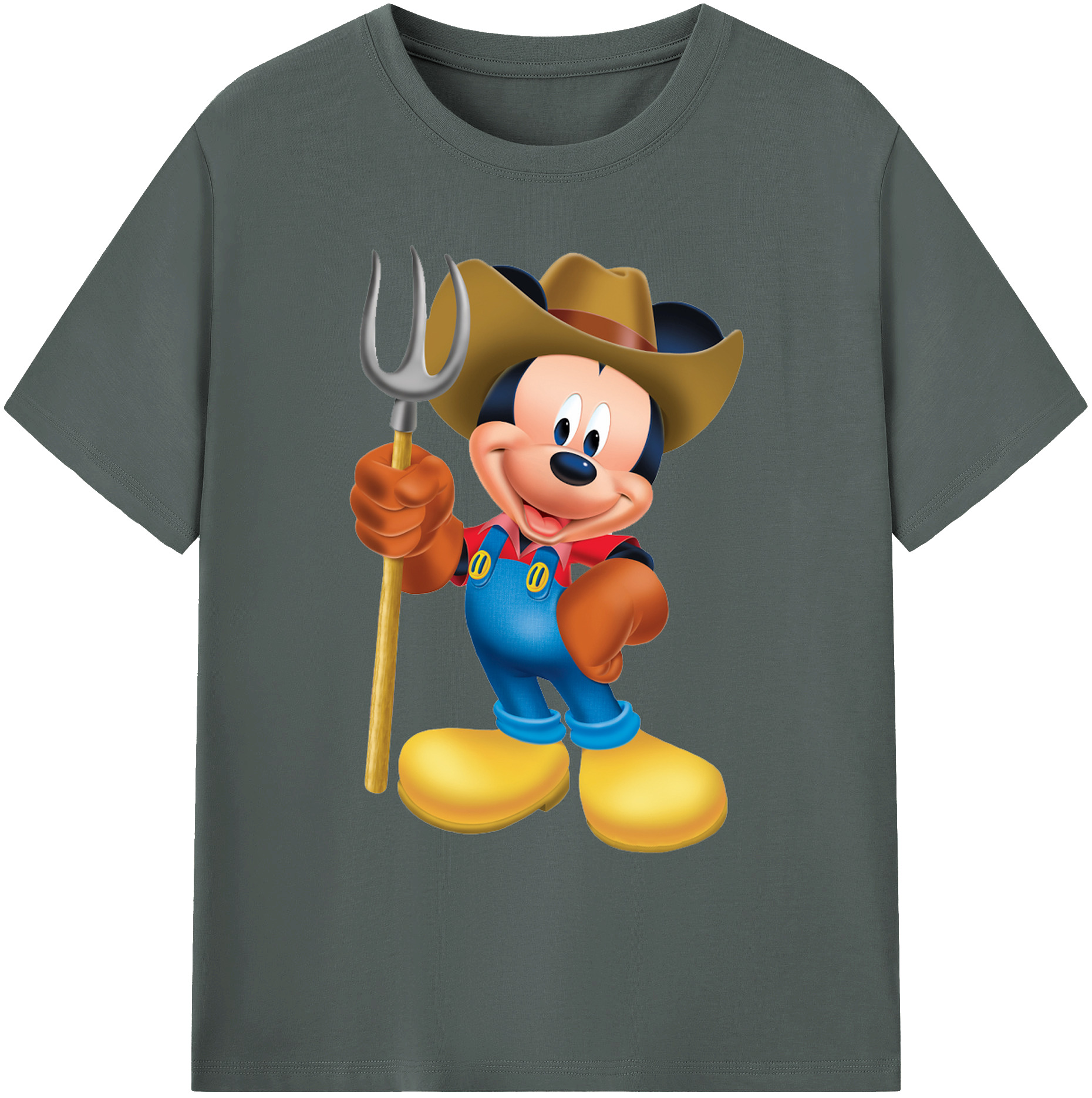 ミッキーマウス Mickey Mouse 綿100％ メンズ半袖Tシャツ｜肌触りやわらか＆通気性